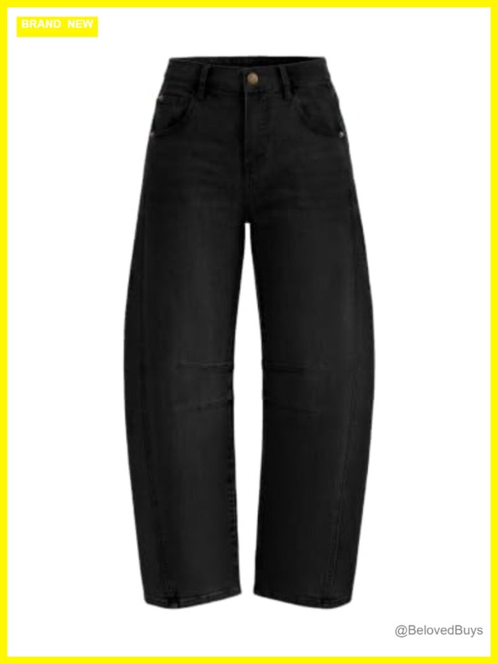 Wide Leg Barrel Jeans High Waisted Ankle Pants Relaxed Fit